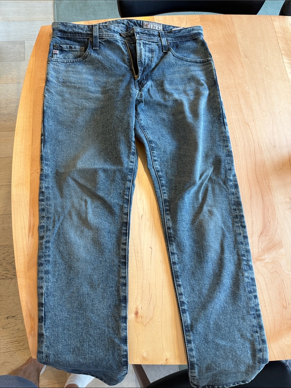 Ag Adriano Goldschmied Men's Bootcut Jeans in Faded Blue-Gray